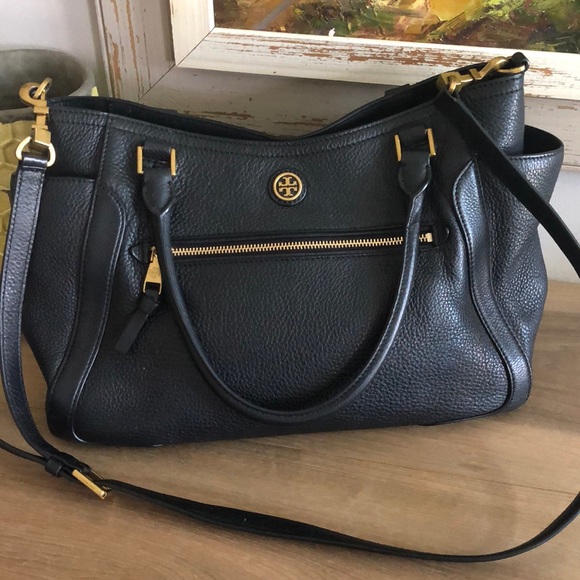 Tory Burch Handbags - Tory Burch Frances large black leather satchel